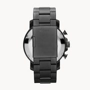 Fossil Nate Chronograph Gunmetal Dial Grey Steel Strap Watch for Men - JR1437
