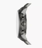 Fossil Goodwin Chrono Analog Black Dial Black Steel Strap Watch for Men - FS5518