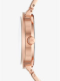 Michael Kors Garner Quartz Rose Gold Dial Rose Gold Steel Strap Watch For Women - MK6409