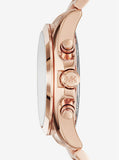 Michael Kors Bradshaw Chronograph Rose Gold Dial Rose Gold Steel Strap Watch For Women - MK6321