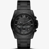 Michael Kors Alek Oversized Black Dial Black Steel Strap Watch For Men - MK8900