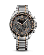 Hugo Boss Driver Sport Chronograph Grey Dial Two Tone Steel Strap Watch for Men - 1513094