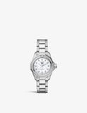 Tag Heuer Aquaracer Professional 200 Quartz Diamond Mother of Pearl Dial Silver Steel Strap Watch for Women - WBP1417.BA0622