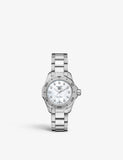 Tag Heuer Aquaracer Professional 200 Quartz Diamond Mother of Pearl Dial Silver Steel Strap Watch for Women - WBP1416.BA0622