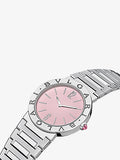 Bvlgari Bvlgari Bvlgari Quartz Pink Dial Silver Steel Strap Watch for Women - BVLGARI103711