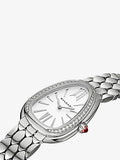 Bvlgari Serpenti Seduttori Diamonds Silver Dial Silver Steel Strap Watch for Women - SERPENTI103361