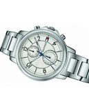 Tommy Hilfiger Claudia White Dial Silver Steel Strap Watch for Women - 1781819