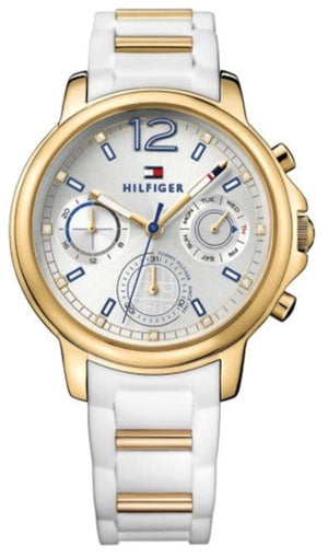 Tommy Hilfiger Claudiia White Dial White Steel Strap Watch for Women - 1781745