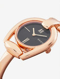 Gucci Horsebit Collection Black Dial Rose Gold Steel Strap Watch For Women - YA139507