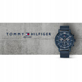 Tommy Hilfiger Evan Blue Dial Blue Mesh Bracelet Watch for Men - 1710397