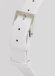 Calvin Klein Rise White Grey Dial White Leather Strap Watch for Women - K7A231L6