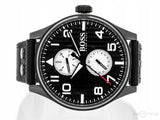 Hugo Boss Aeroliner Maxx Quartz Black Dial Black Nylon Strap Watch For Men - HB1513086