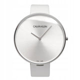 Calvin Klein Full Moon White Dial White Leather Strap Watch for Women - K8Y231L6