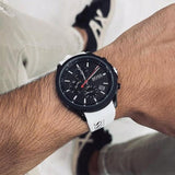 Hugo Boss Velocity Chronograph Black Dial White Rubber Strap Watch for Men - 1513718