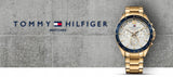 Tommy Hilfiger Luke Chronograph Quartz White Dial Gold Steel Strap Watch for Men - 1791121