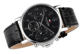 Tommy Hilfiger Daniel Black Dial Black Leather Strap Watch for Men - 1710381