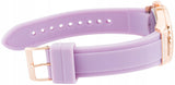 Guess Starlight Diamonds White Dial Purple Rubber Strap Watch for Women - W0846L6