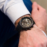 Hugo Boss Pilot Edition Chronograph Black Dial Black Steel Strap Watch for Men - 1513854