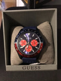 Guess Odyssey Analog Blue Dial Blue Rubber Strap Watch For Men - W1108G1