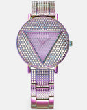 Guess Trend Diamonds Purple Dial Purple Steel Strap Watch for Women - GW0512L4