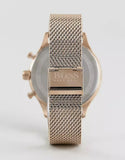 Hugo Boss Companion Quartz Black Dial Rose Gold Mesh Bracelet Watch For Men - HB1513548