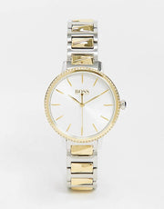 Hugo Boss Signature Silver Dial Two Tone Steel Strap Watch for Women - 1502568