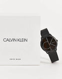 Calvin Klein Minimal Black Dial Black Mesh Bracelet Watch for Women - K3M5245X