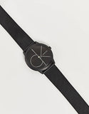 Calvin Klein Minimal Black Dial Black Mesh Bracelet Watch for Men - K3M514B1