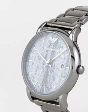 Emporio Armani Luigi Analog Grey Dial Grey Steel Strap Watch For Men - AR11155