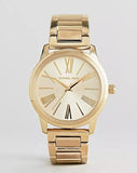 Michael Kors Hartman Quartz Gold Dial Gold Steel Strap Watch For Women - MK3490