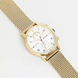 Tommy Hilfiger Kane White Dial Gold Mesh Bracelet Watch for Men - 1710403