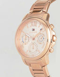 Tommy Hilfiger Claudia Rose Gold Dial Rose Gold Steel Strap Watch for Women - 1781743