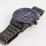 Tommy Hilfiger Kyle Quartz Blue Dial Black Steel Strap Watch for Men - 1791633