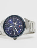 Tommy Hilfiger Austin Blue Dial Silver Steel Strap Watch for Men - 1791640