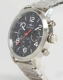 Tommy Hilfiger Jake Chronograph Black Dial Silver Steel Strap Watch for Men - 1791234