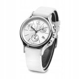 Calvin Klein Skirt White Dial White Leather Strap Watch for Women - K2U291L6