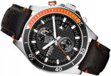 Fossil Wakefield Chronograph Black Dial Black Leather Strap Watch for Men - CH2953
