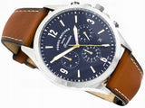 Fossil Forrester Chronograph Blue Dial Brown Leather Strap Watch for Men -  S5607