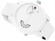 Tommy Hilfiger Denim White Dial White Rubber Strap Watch for Men - 1791558