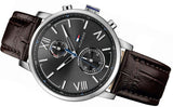 Tommy Hilfiger Alden Quartz Black Dial Brown Leather Strap Watch for Men - 1791309