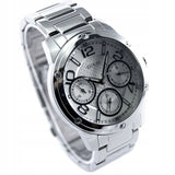 Guess Confetti Silver Dial Silver Steel Strap Watch for Women - W0778L1