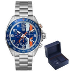 Tag Heuer Formula 1 Gulf Chronograph Blue Dial Silver Steel Strap Watch for Men - CAZ101AT.BA0842