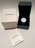 Emporio Armani Luigi Quartz White Dial Blue Mesh Bracelet Watch For Men - AR11025