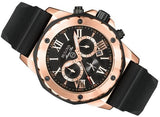 Bulova Marine Star Chronograph Black Dial Black Leather Strap Watch for Men - 98B104