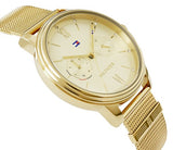 Tommy Hilfiger Blake Quartz Gold Dial Gold Mesh Bracelet Watch for Women - 1782302