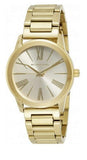 Michael Kors Hartman Quartz Gold Dial Gold Steel Strap Watch For Women - MK3490