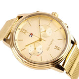 Tommy Hilfiger Blake Quartz Gold Dial Gold Mesh Bracelet Watch for Women - 1782302