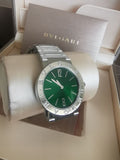 Bvlgari Bvlgari Bvlgari Lady Green Dial Silver Steel Strap Watch for Women - BVLGARI103693