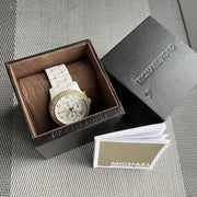 Michael Kors Runway White Dial White Steel Strap Watch for Women - MK5237