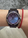 Guess Confetti Diamonds Purple Dial Purple Steel Strap Watch for Women - W0774L4